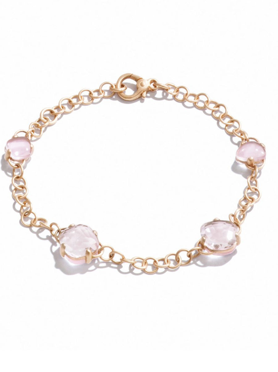 Bracciale capri cristallo di rocca quarzo rosa pba7050o7000000qr