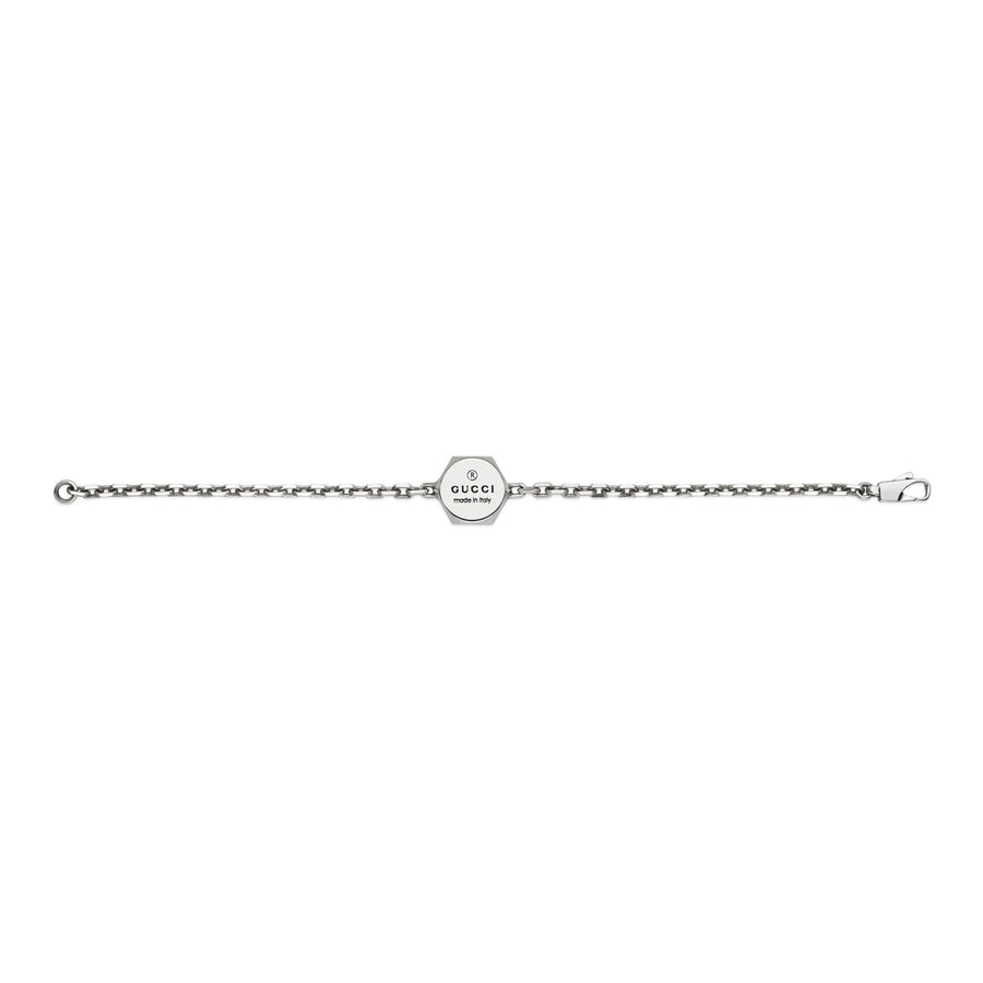 Trademark Bracelet in sterling silver with Gucci trademark charm  YBA779169001