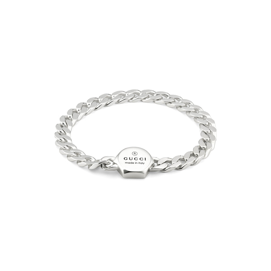 Trademark Bracelet in sterling silver with Gucci trademark charm  YBA779173001