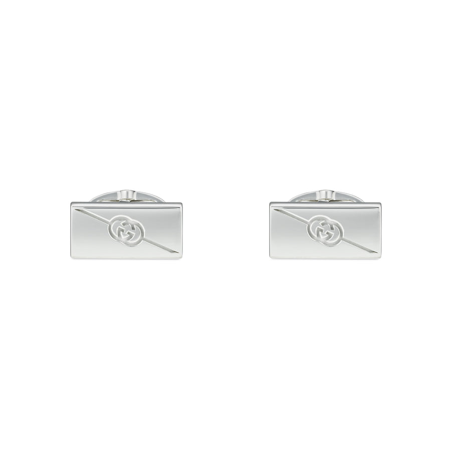 Gucci Tag Cufflinks in sterling silver with logo YBE774043001