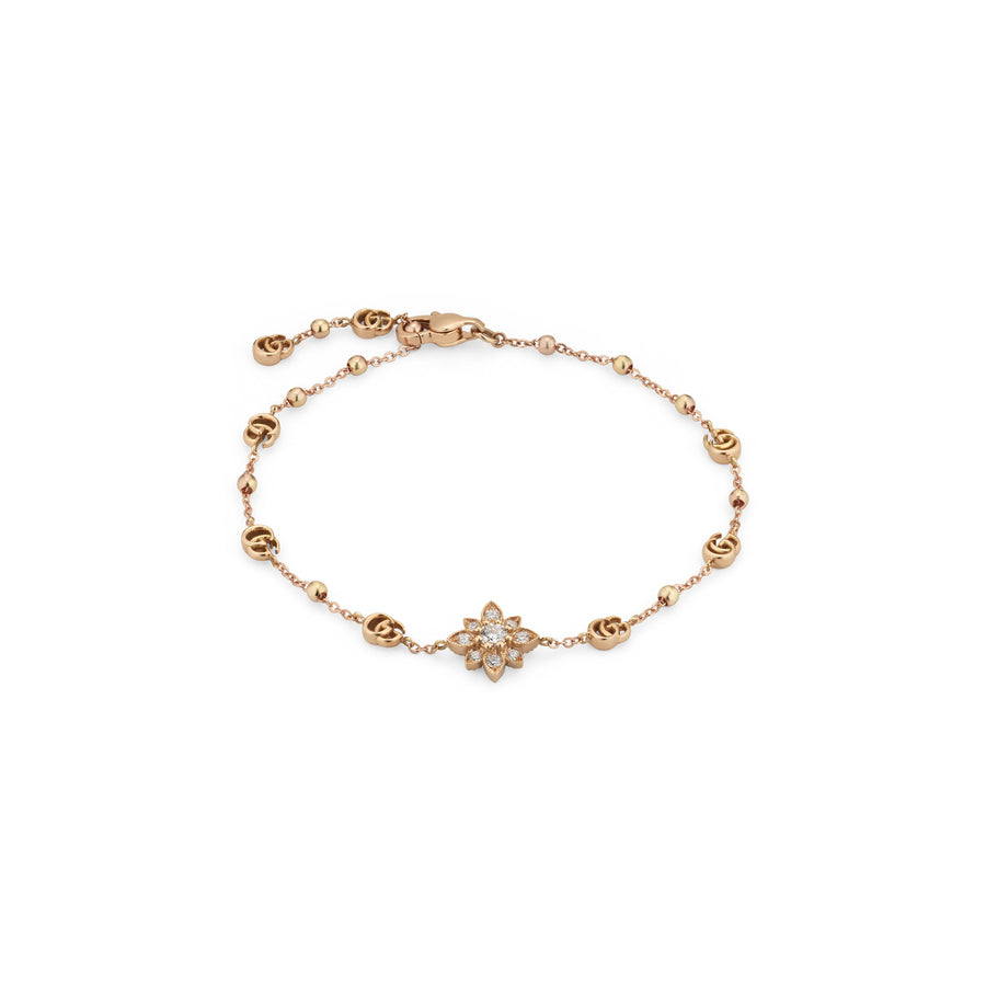 Flora bracelet in 18kt pink gold and diamonds YBA702389001