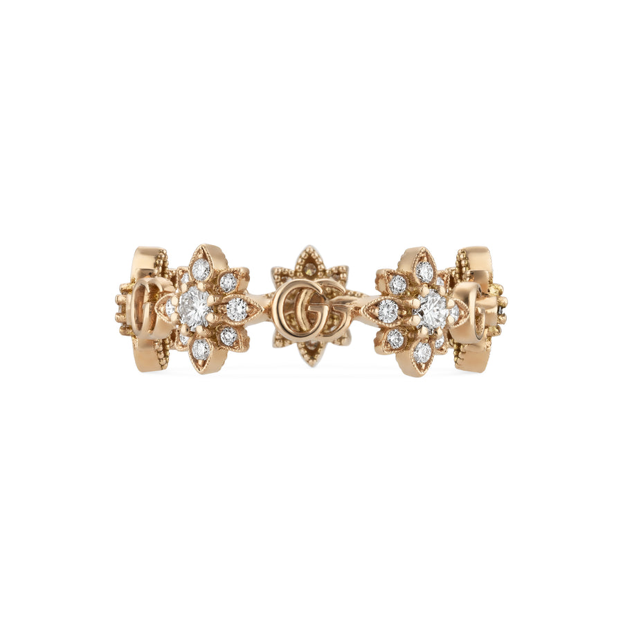 Flora ring in 18kt pink gold and diamonds YBC702391001