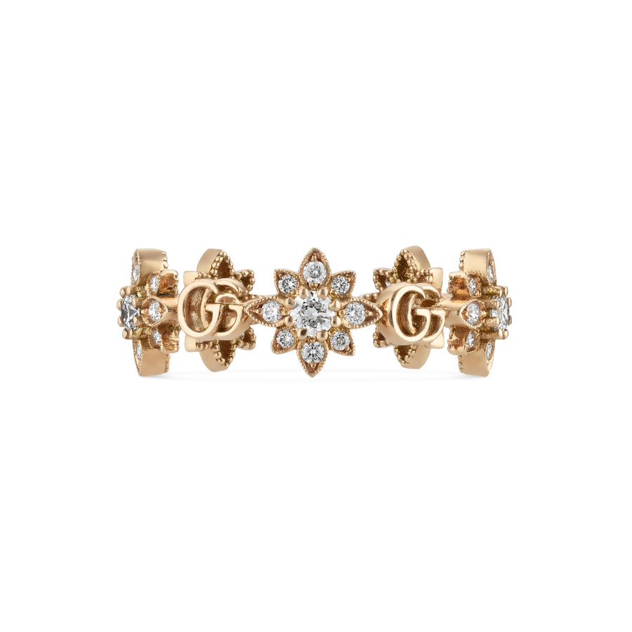 Flora ring in 18kt pink gold and diamonds YBC702391001