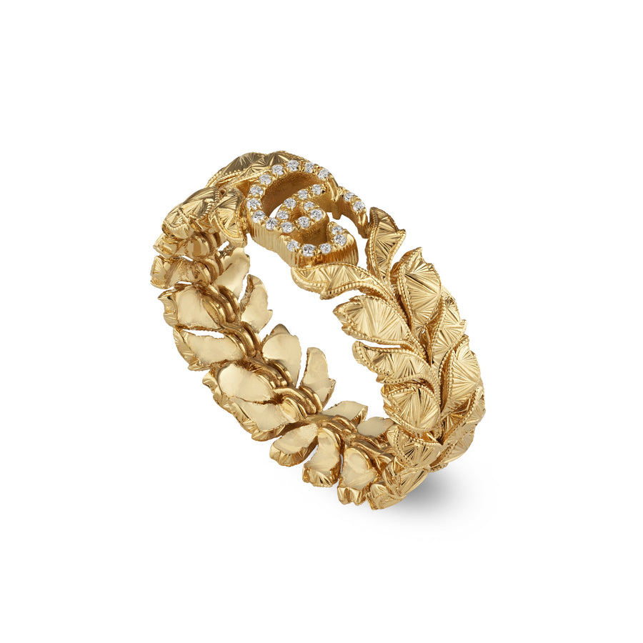 Flora ring in 18kt yellow gold and diamonds YBC702376002