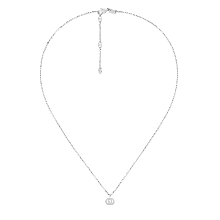 GG Running necklace in 18kt white gold YBB481638002