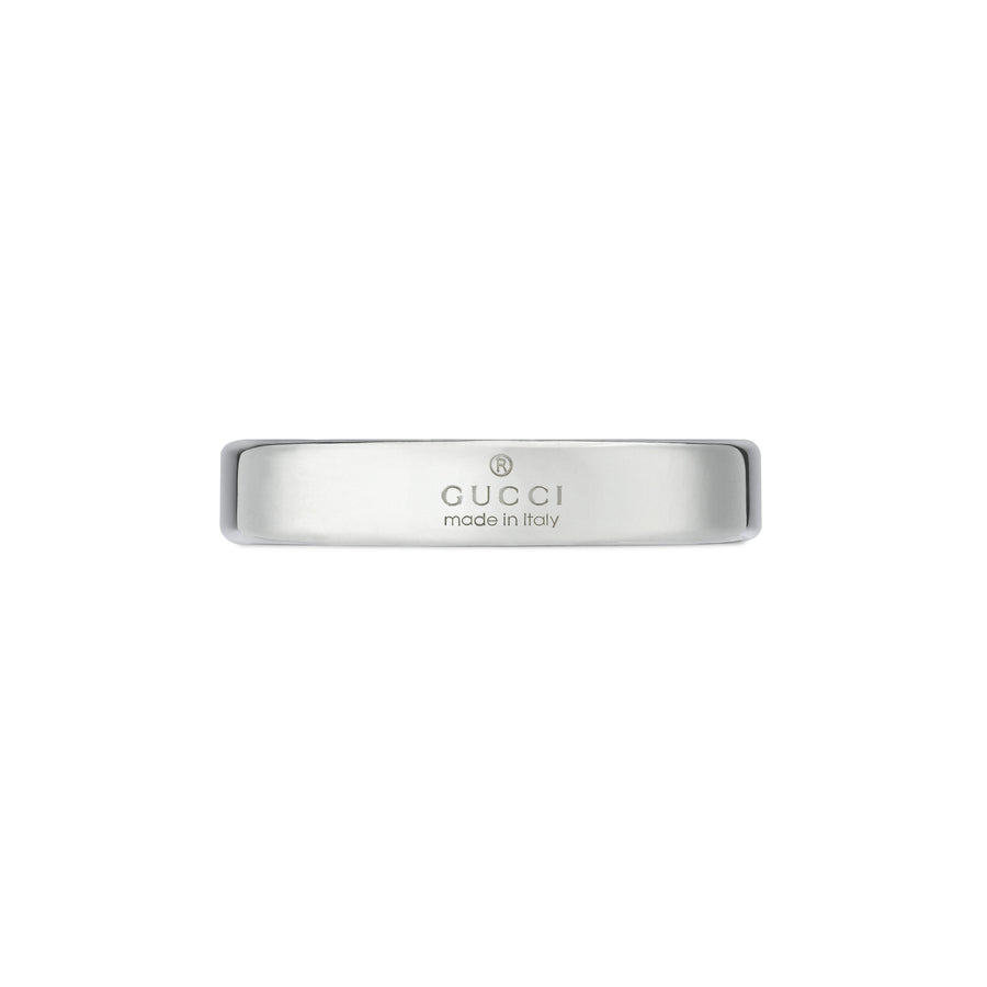 Gucci Tag Ring in sterling silver with logo YBC774049001