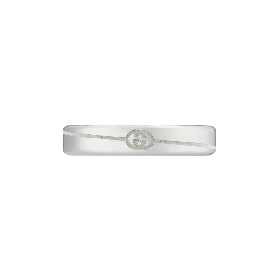 Gucci Tag Ring in sterling silver with logo YBC774049001