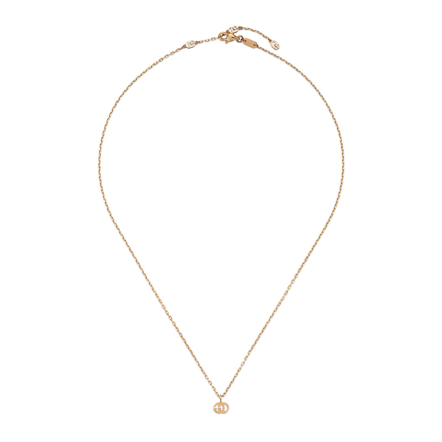 Necklace with GG Running pendant in 18kt pink gold YBB687118001