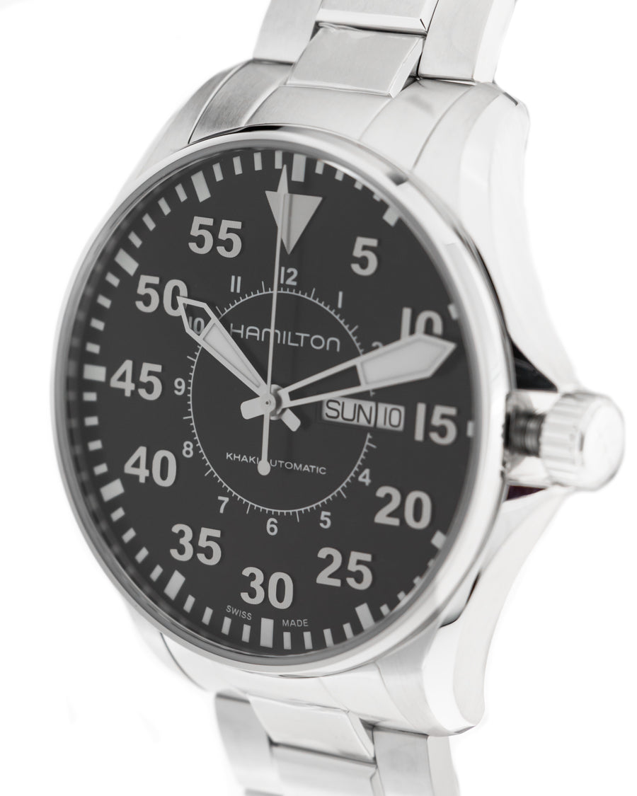 Khaki aviation pilot day date auto carica automatica | 46mm | h64715135