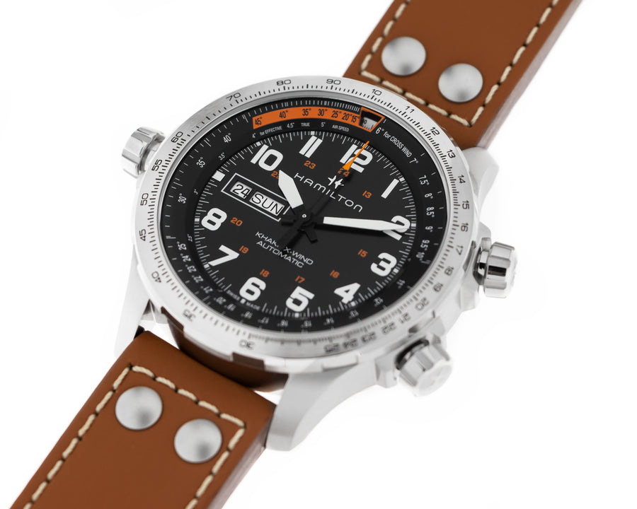 Khaki aviation x-wind day date auto carica automatica | 45mm | h77755533