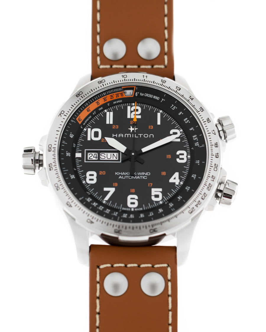 Khaki aviation x-wind day date auto carica automatica | 45mm | h77755533