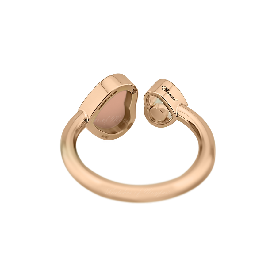 Happy hearts rose gold róse stone ring 829482-5612