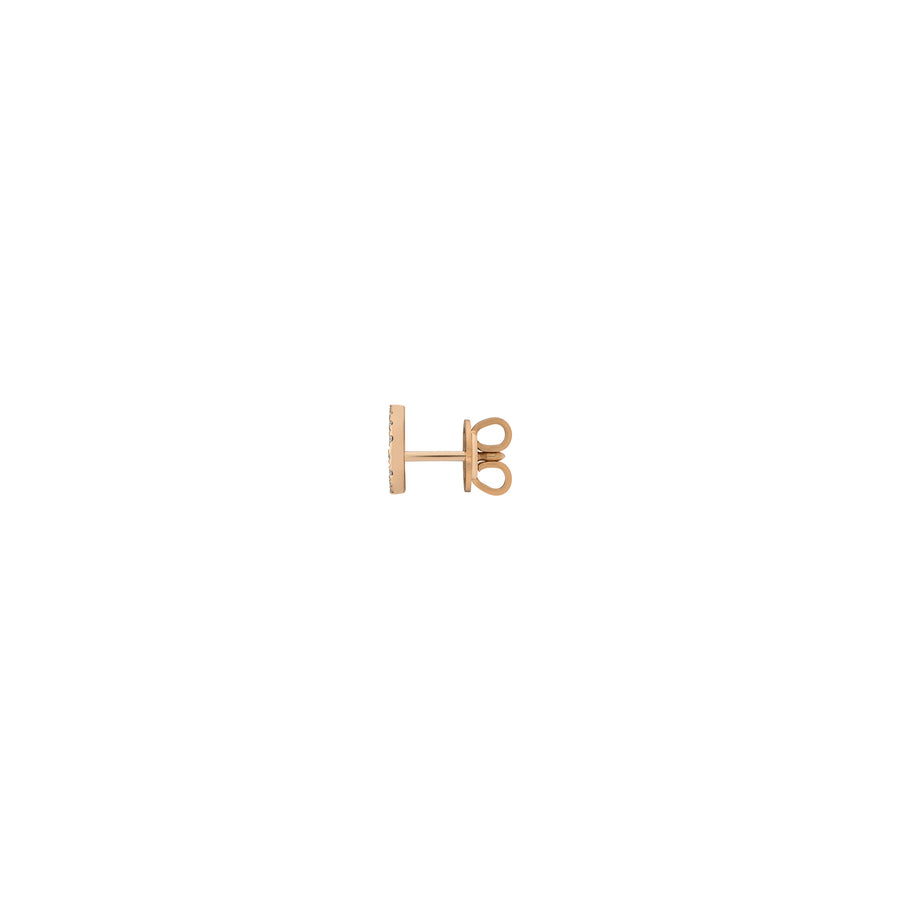 Interlocking G Earrings in 18kt pink gold and diamonds YBD729408001