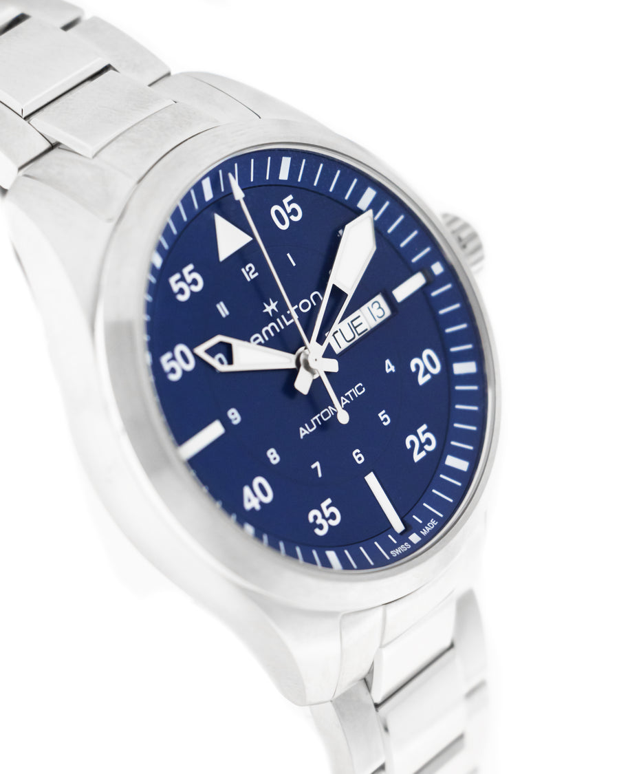 Khaki aviation pilot day date auto carica automatica | 42mm | h64635140