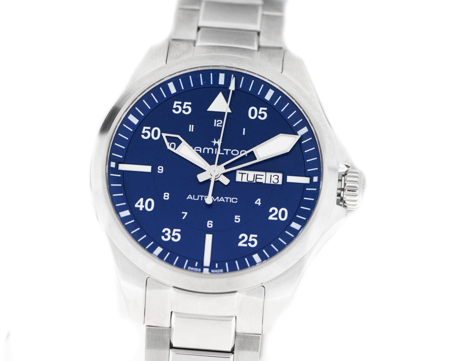 Khaki aviation pilot day date auto carica automatica | 42mm | h64635140