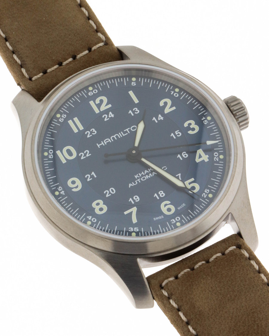 Khaki field titanium auto carica automatica | 42mm | h70545540