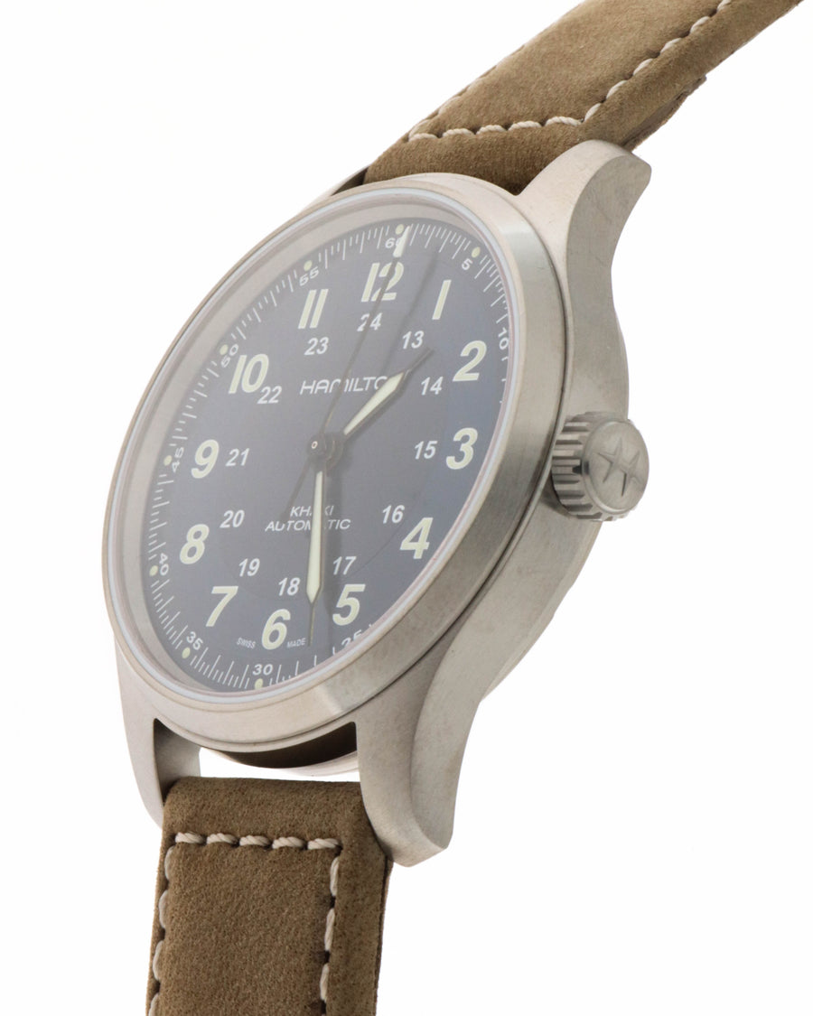 Khaki field titanium auto carica automatica | 42mm | h70545540