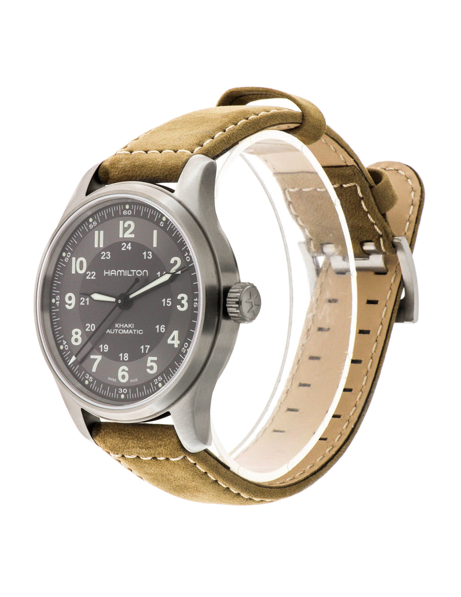 Khaki field titanium auto carica automatica | 42mm | h70545550