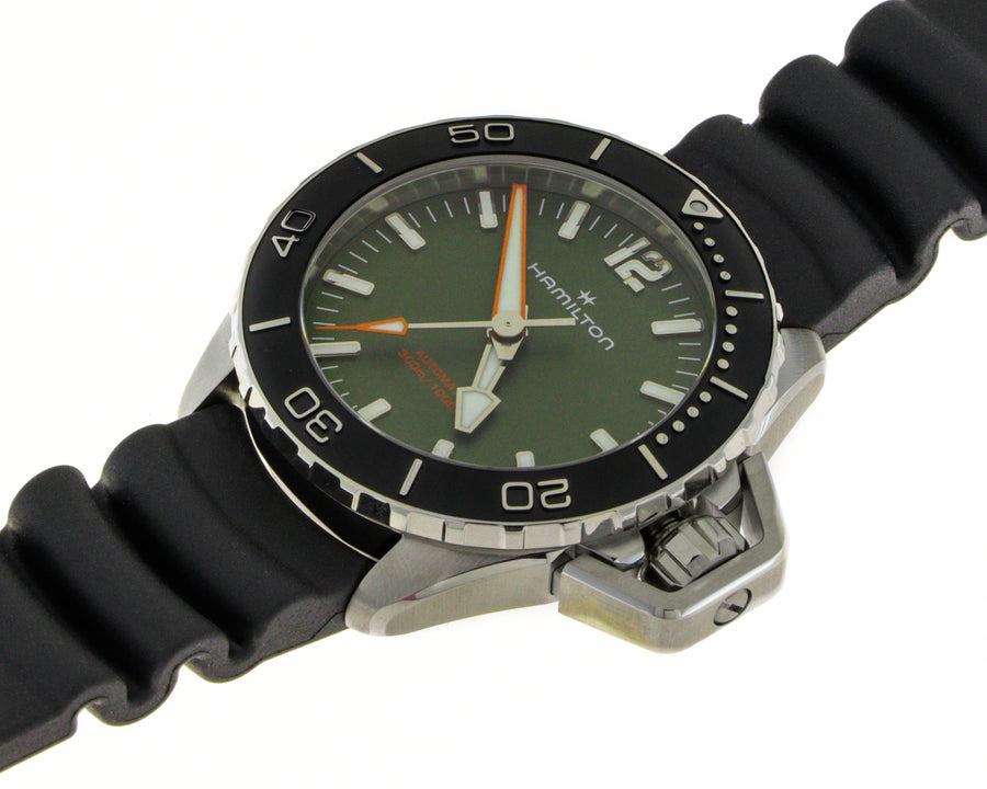 Khaki navy frogman auto carica automatica | 41mm | h77455360