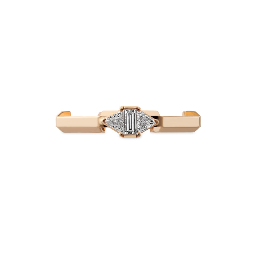 Link to Love ring in 18kt pink gold and diamonds YBC744971001