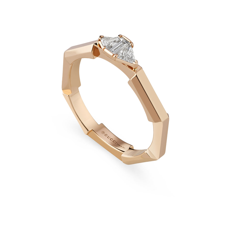 Link to Love ring in 18kt pink gold and diamonds YBC744971001