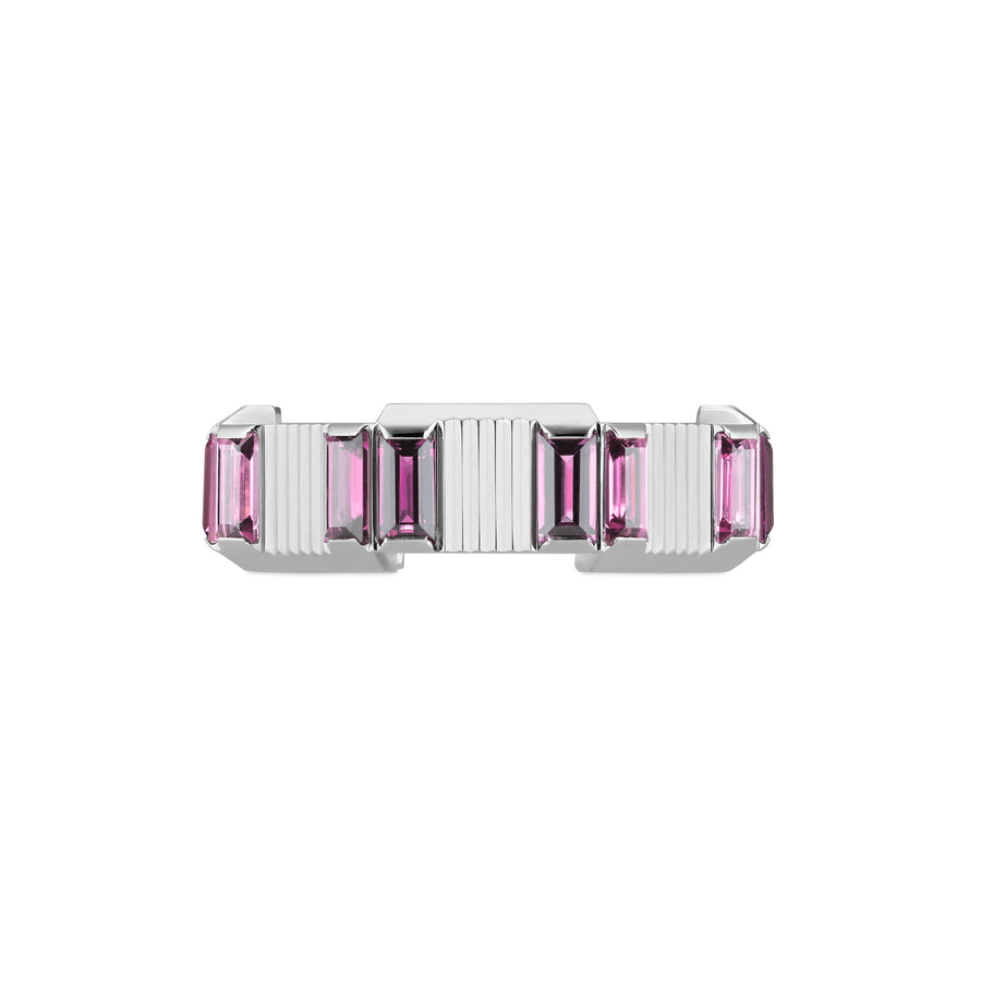 Link to Love ring in 18kt white gold and rubellite YBC702414001