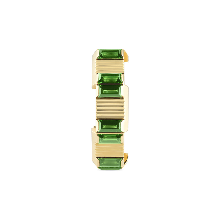 Link to Love ring in 18kt yellow gold and green tourmaline YBC702414002