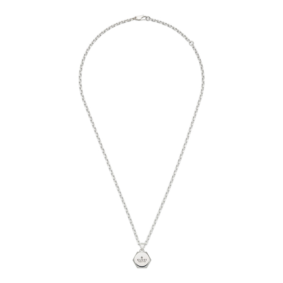 Trademark Necklace in sterling silver with Gucci trademark pendant  YBB779175001