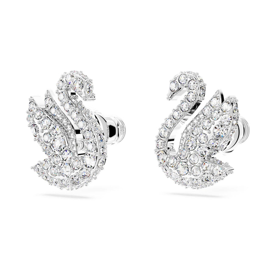 Orecchini a lobo swarovski iconic swan sw5647873