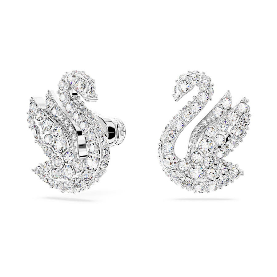 Orecchini a lobo swarovski iconic swan sw5647873