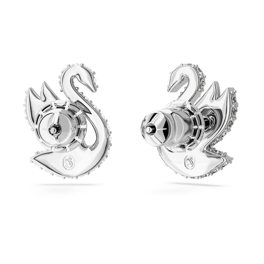 Orecchini a lobo swarovski iconic swan sw5647873