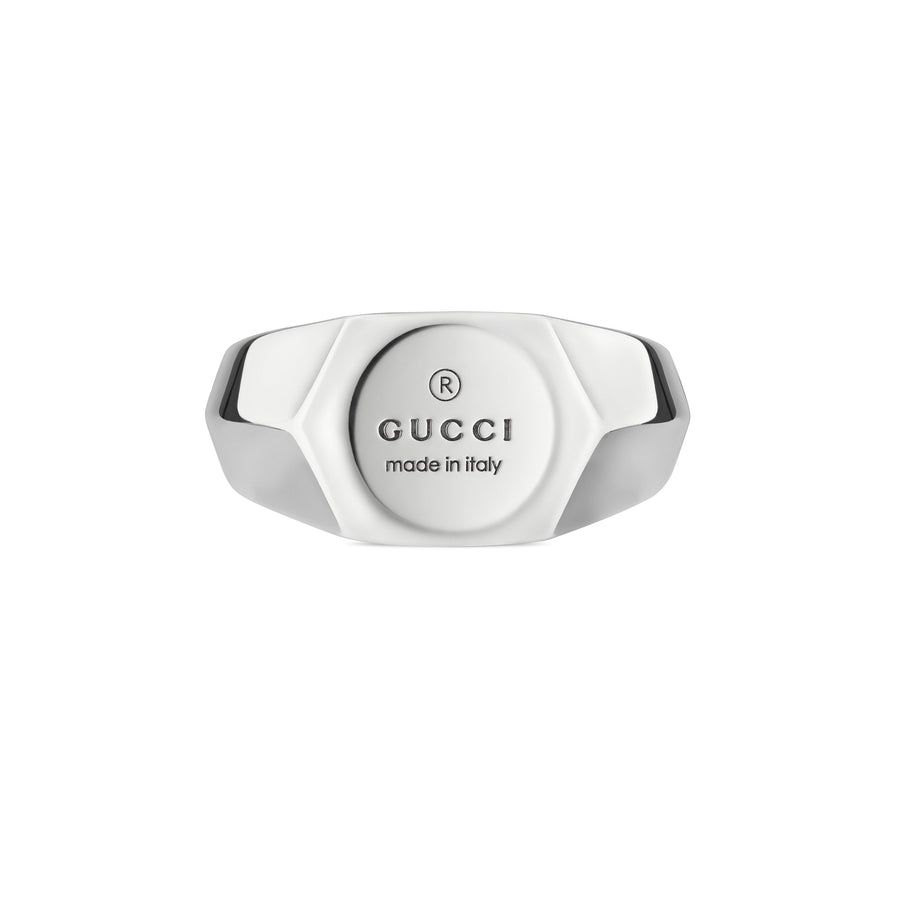 Trademark Ring in sterling silver with Gucci trademark YBC779162001