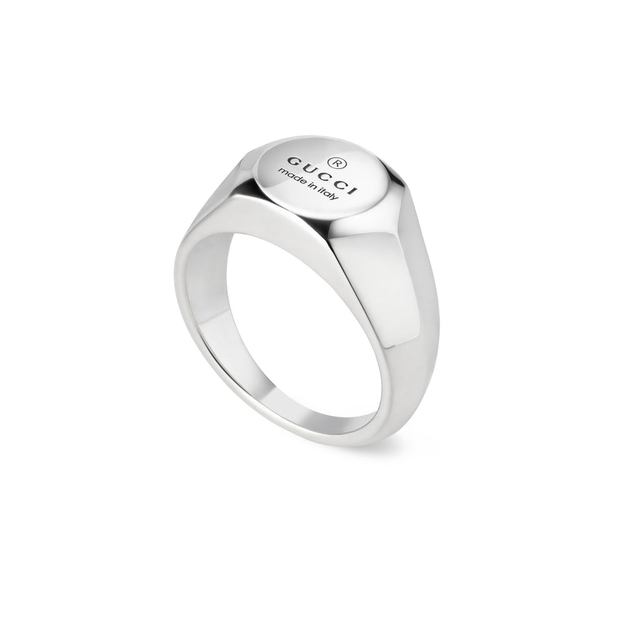 Trademark Ring in sterling silver with Gucci trademark YBC779162001