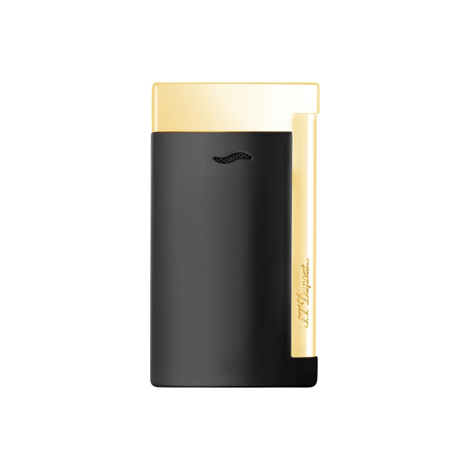 DUPONT - 027708 - Slim 7 black and golden finish lighter - Luxury Lighter