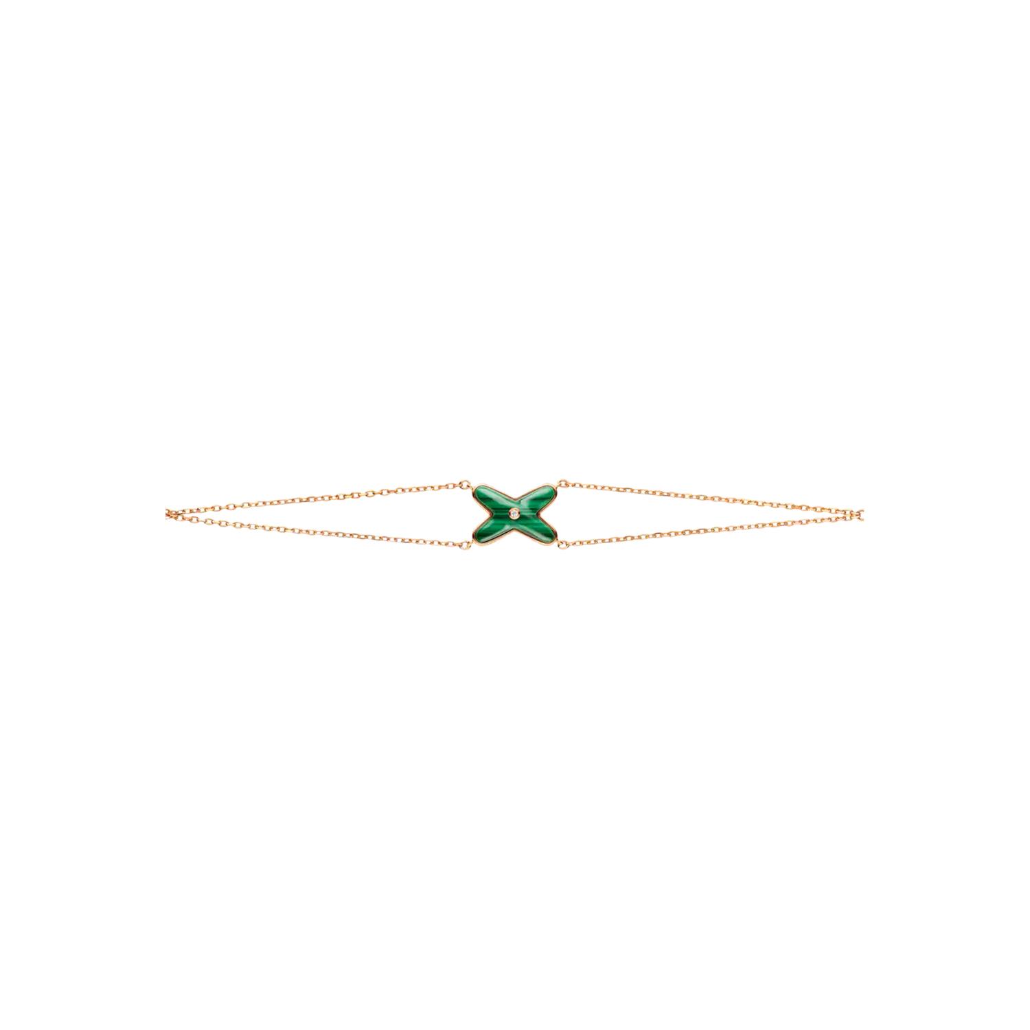 CHAUMET - BRACCIALE JEUX DE LIENS IN ORO ROSA CON MALACHITE E DIAMANTE - 083974