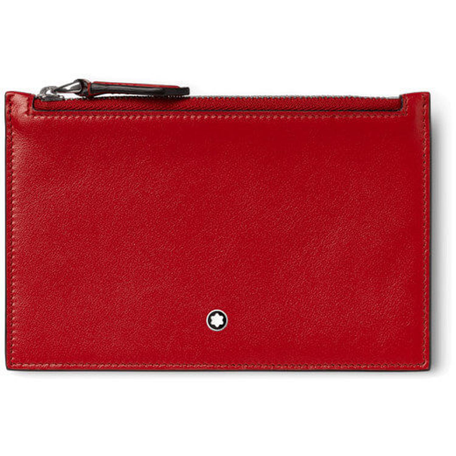 MONT BLANC - 129908 - Porta carte con zip rosso