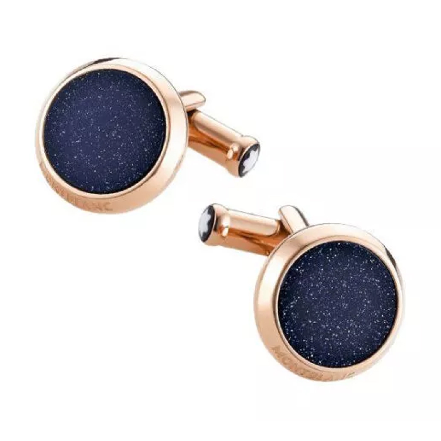 MONT BLANC - 112908 - Gemelli uomo in acciaio pregiato con inserto in eliolite