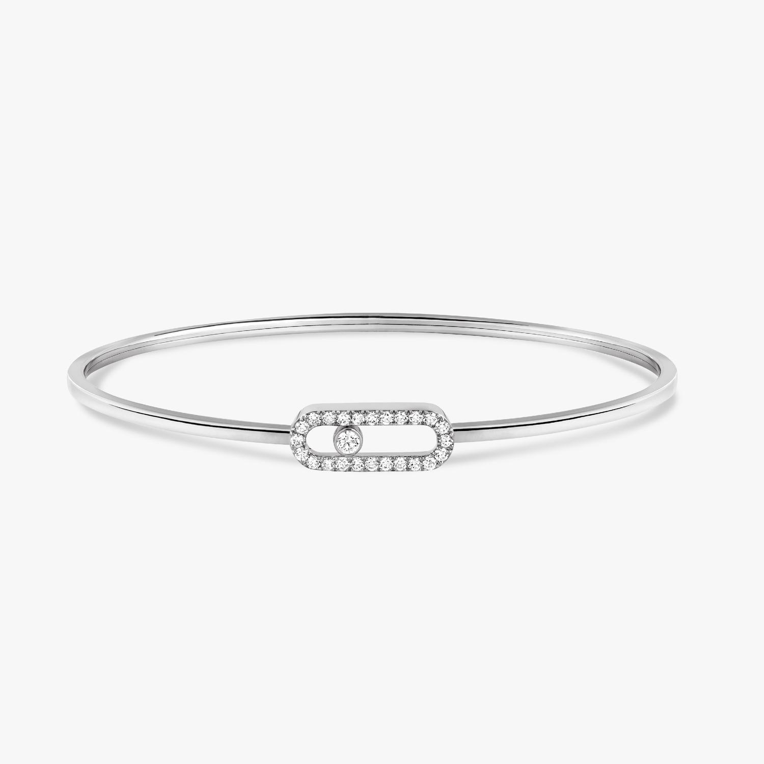 Messika - 12057-WG - Move Uno Pavé Flex Bangle MM