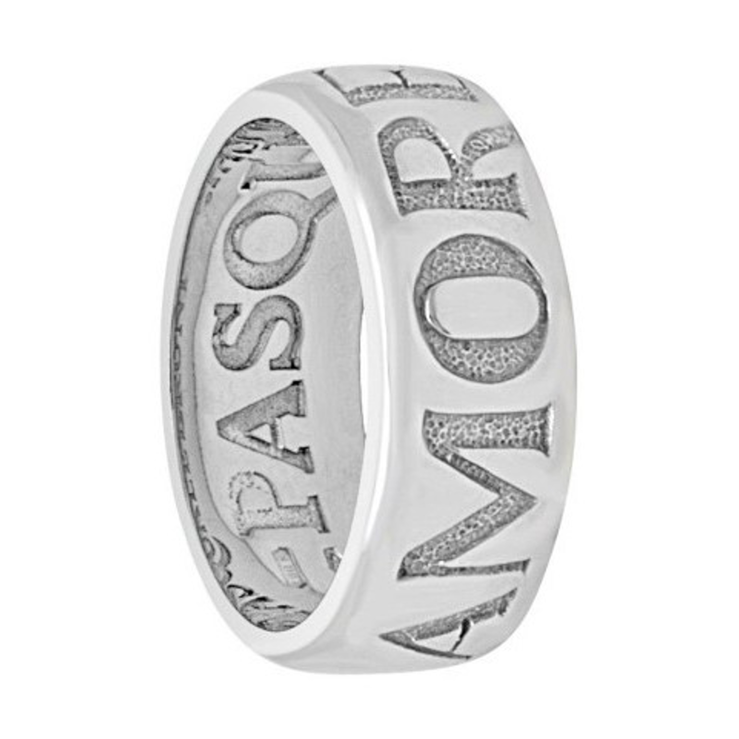 PASQUALE BRUNI - 13132B - Anello a fascia   Amore in oro bianco e diamanti