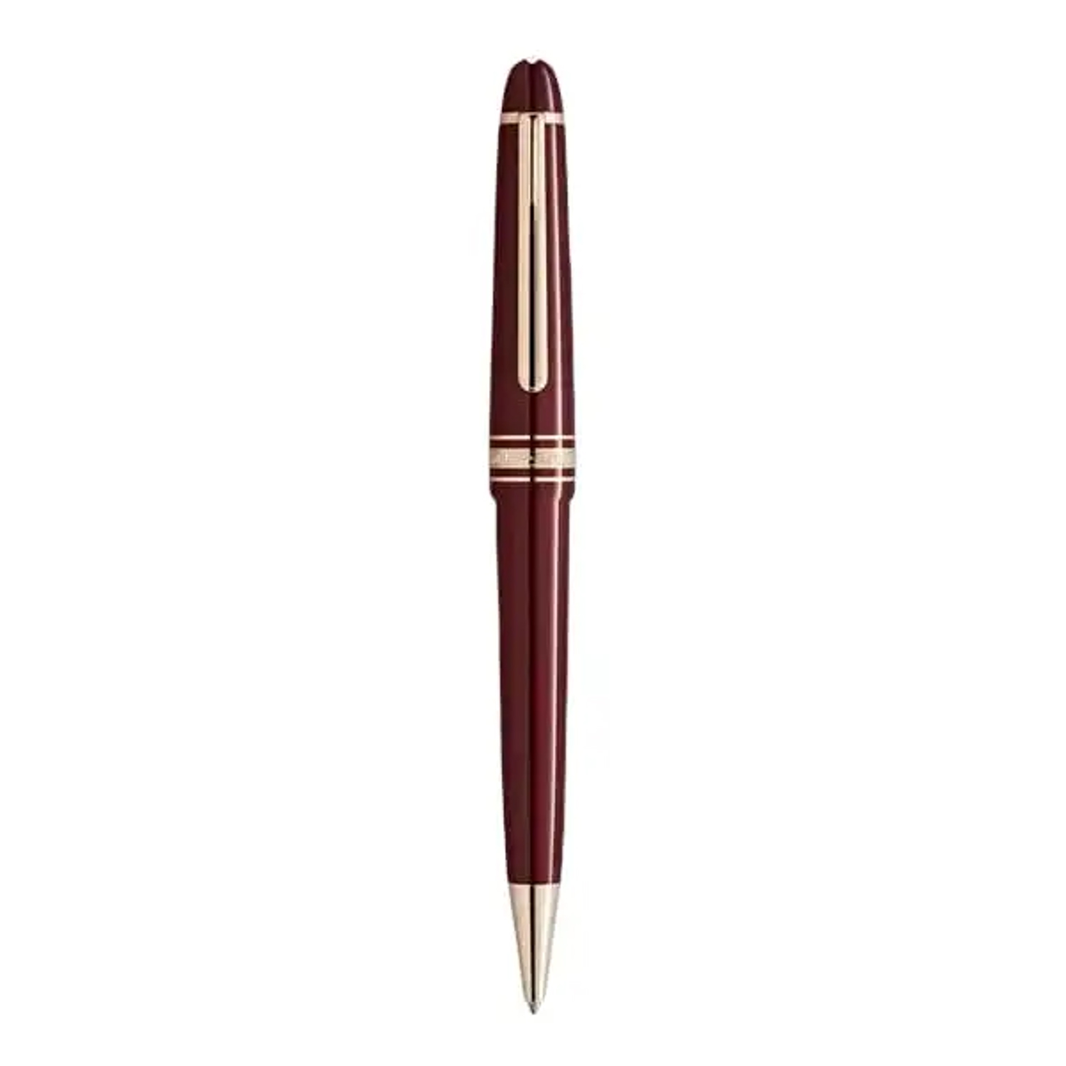 MONT BLANC - 133005 - Penna a sfera midsize bordeaux yellow gold coated Meisterstuck