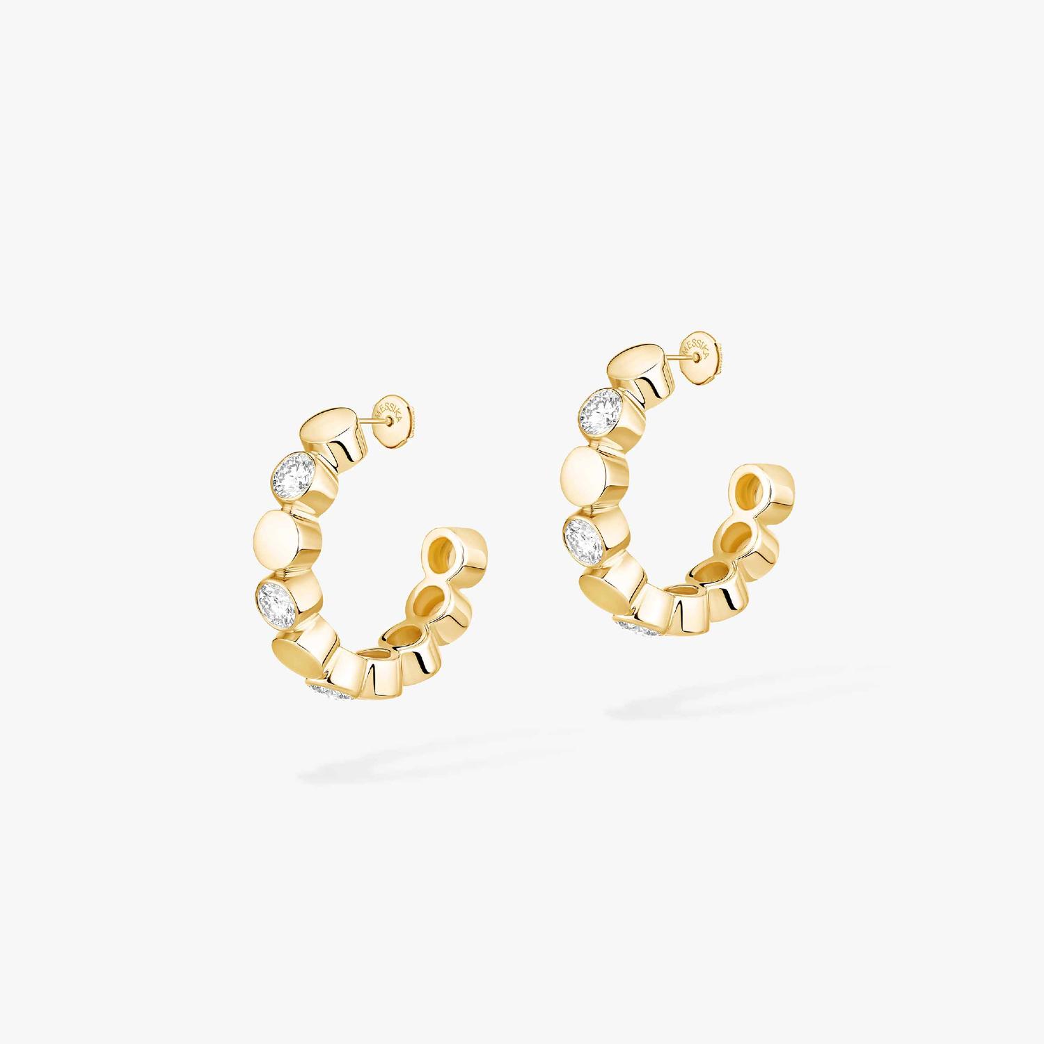 Messika - 13450-YG - D-Vibes Mini Hoop Earrings