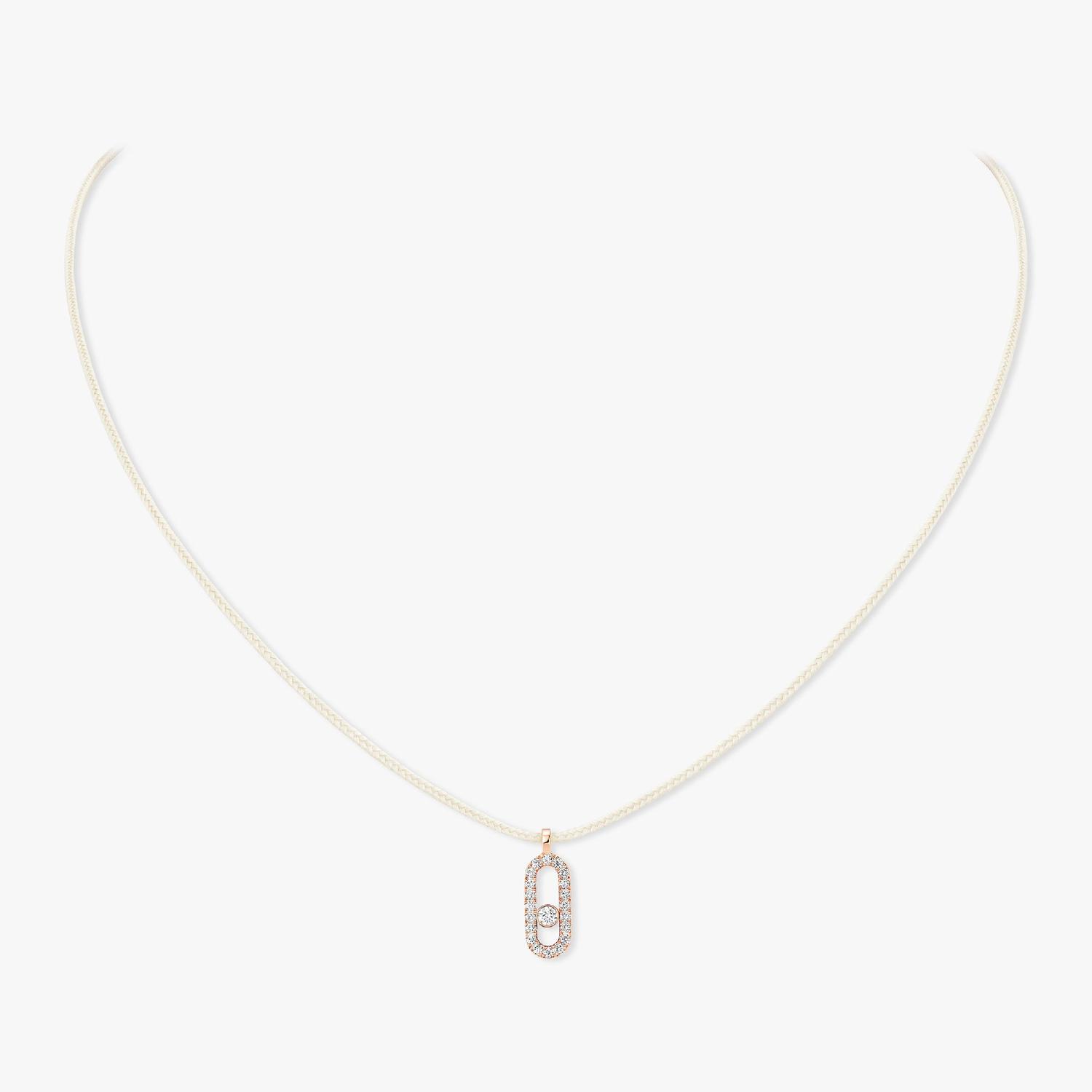 Messika - 14104-PG - Messika CARE(S) Cream Cord Pavé Necklace