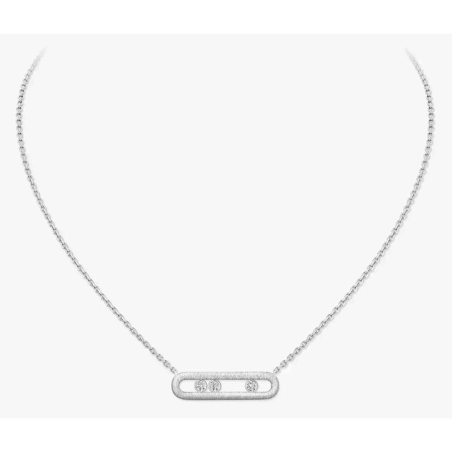 MESSIKA - 14667-WG - Collana  Move Classique Ciselé Oro bianco Diamante