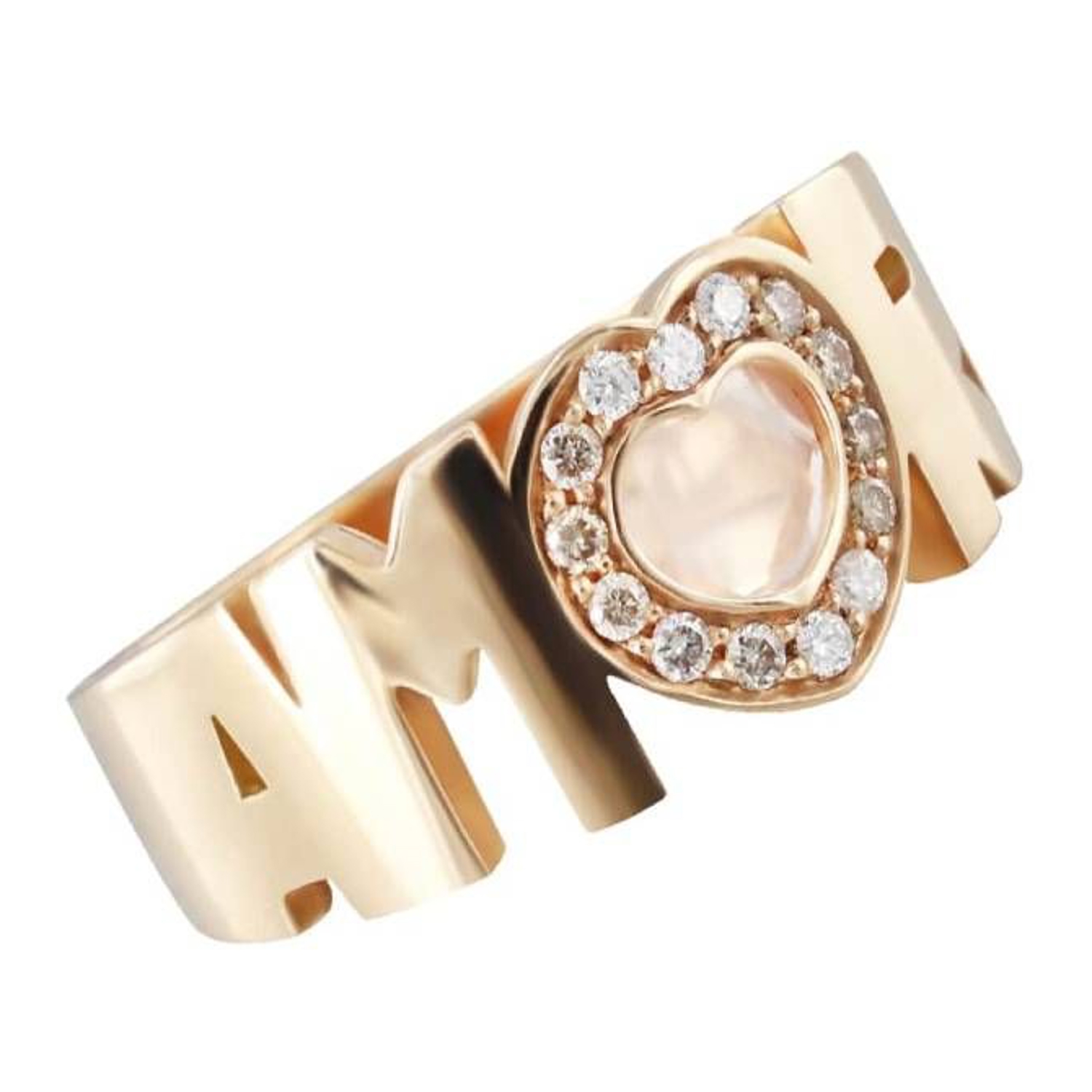 PASQUALE BRUNI - 15796R - Anello Amore Rose Gold Pink Quartz White