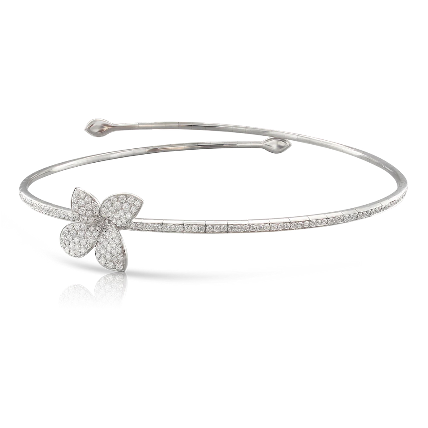 PASQUALE BRUNI - 16229B - Girocollo Petit Garden in oro bianco 18 carati e diamanti