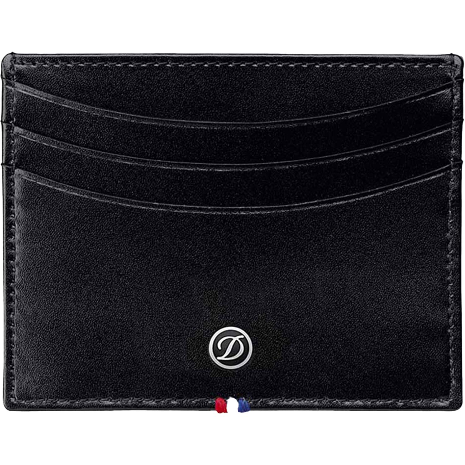 DUPONT - 180008 - Line D Black Leather Credit Card Holder - S.T.