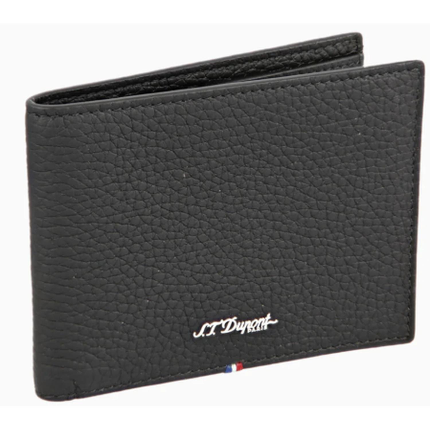 DUPONT - 180202 - Neo Capsule 6-Card Wallet in Black Grained Leather