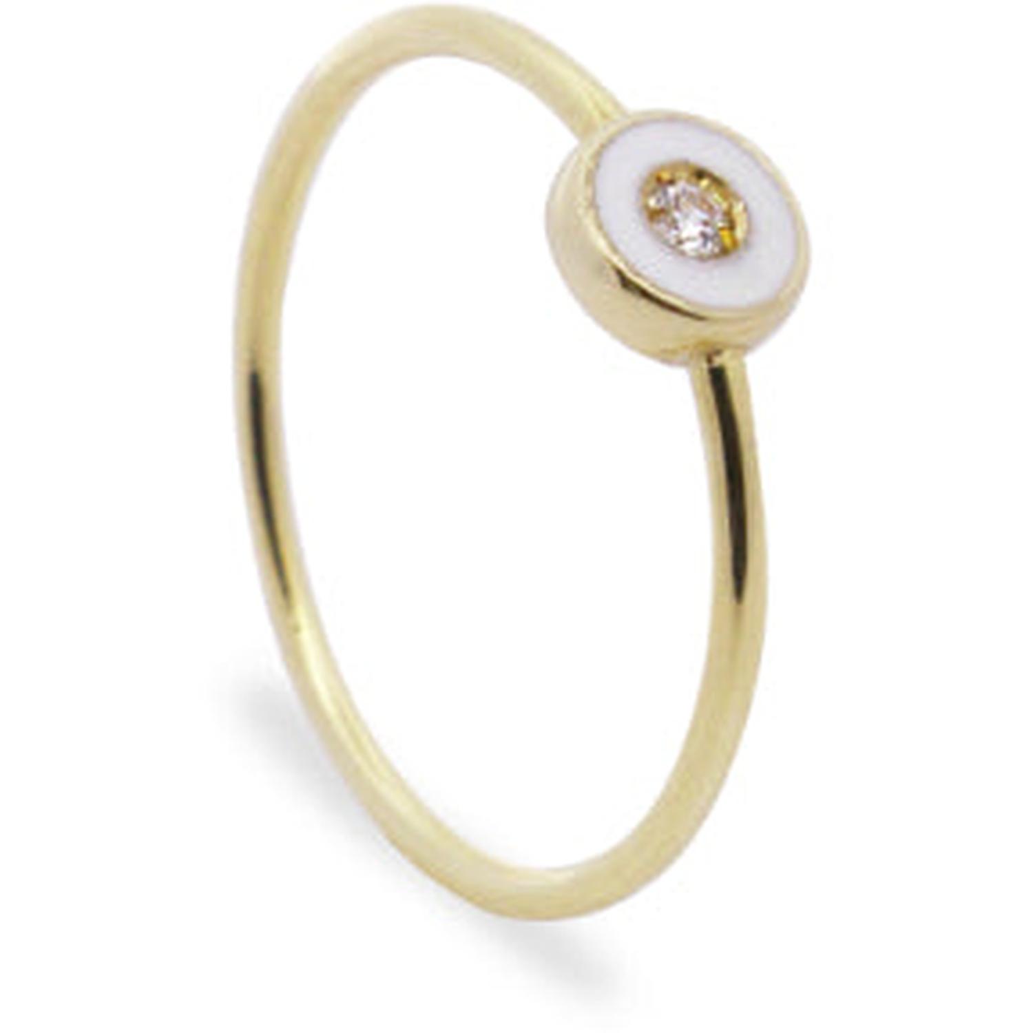 Rue Des Mille - 18KAND07 - Anello fedina Diamond DOT bianco e Diamante Lab Grown - ORO18KT