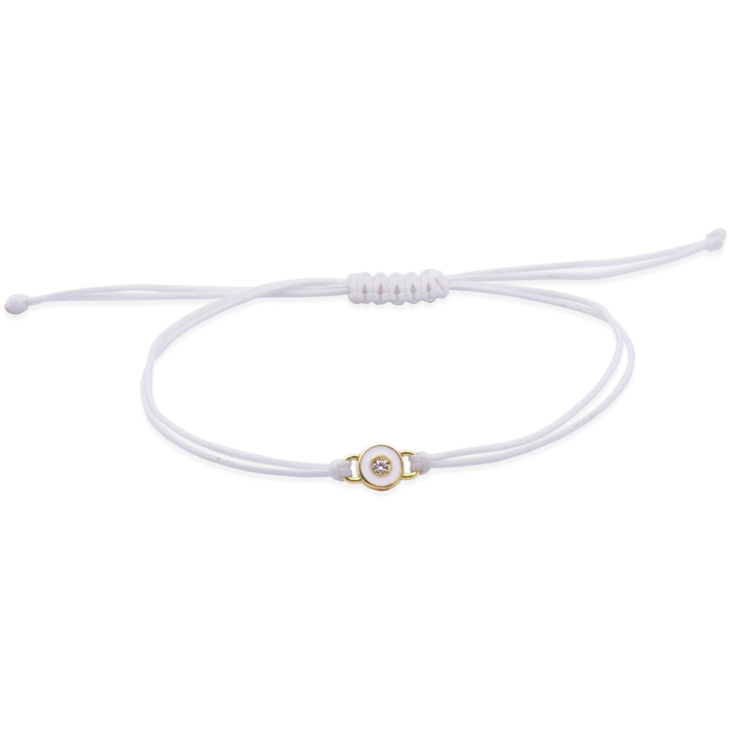 Rue Des Mille - 18KBRD04 - Bracciale tessuto Diamond DOT bianco e Diamante Lab Grown - ORO18KT