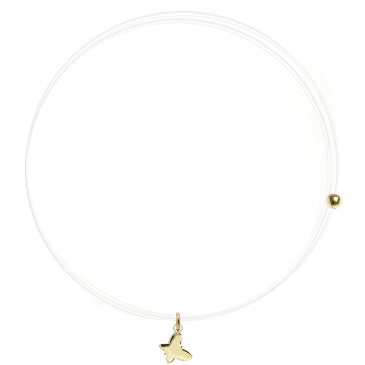 Rue Des Mille - 18KGRLNZFAR - Girocollo Lenza con Farfalla - ORO18KT